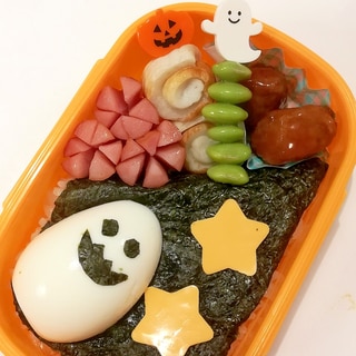 オバケたまご☆海苔と卵で簡単ハロウィン気分